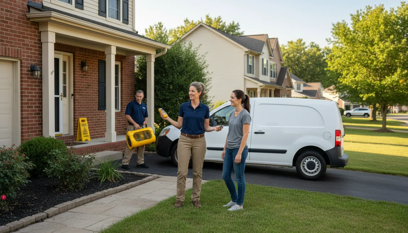 Residential water damage restoration in Lawndale, IL